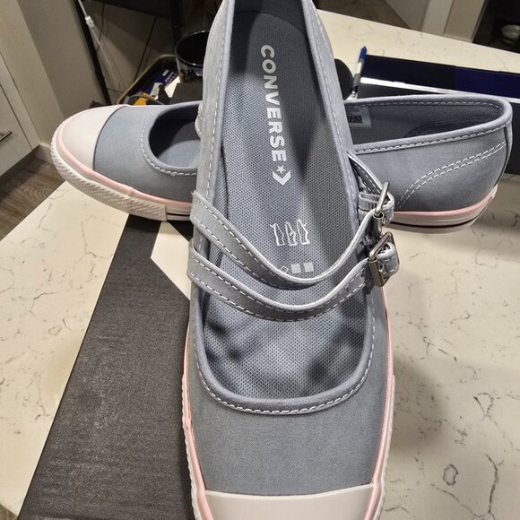 Woman's Shoes Converse Chuck Taylor All Star Dainty Mary Jane Ballet Blue Sz 9.5 - Picture 2 of 14